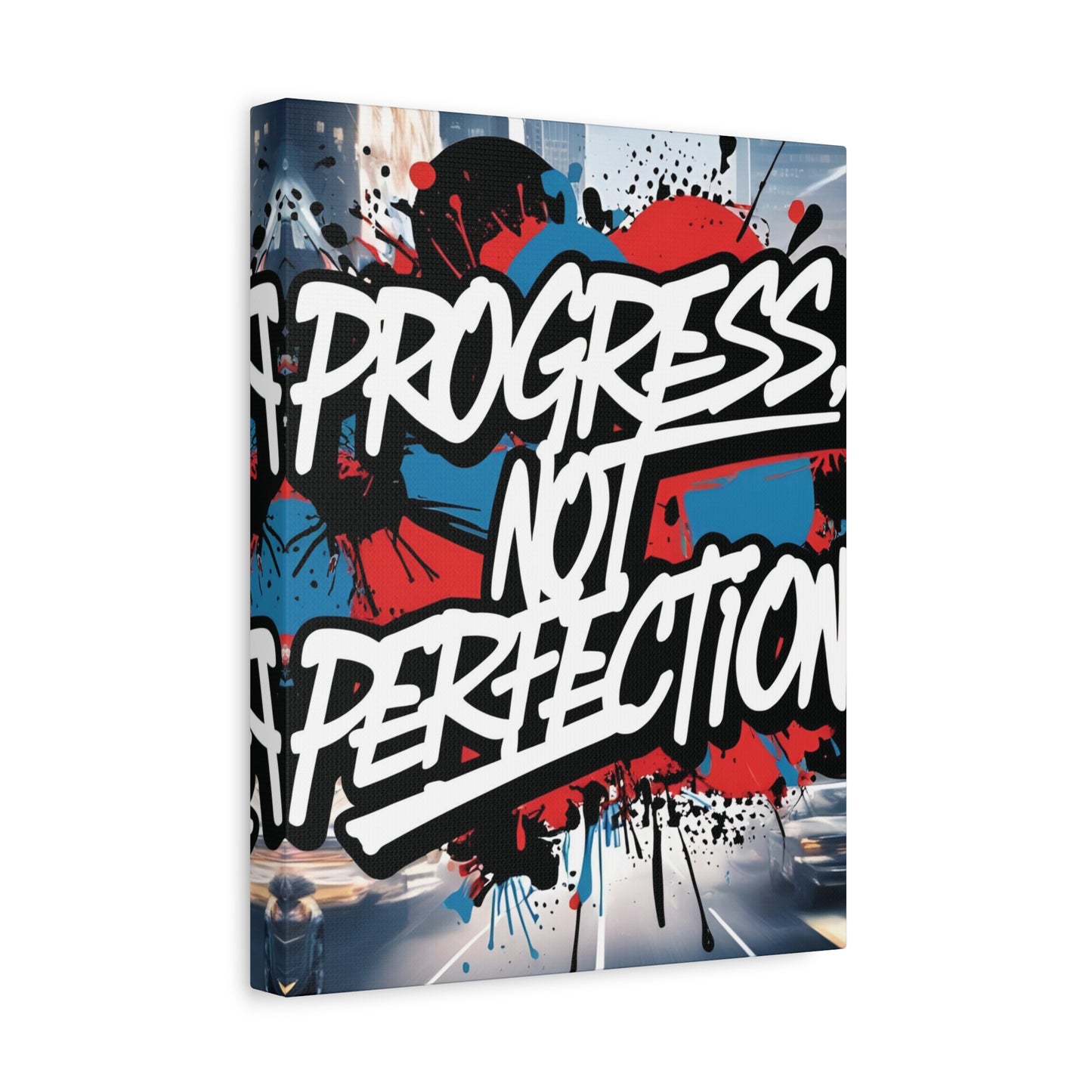 💥 Motivational 💥 Uplifting 💥 Canvas Art  💥 Progress Not Perfection Print  💥 Positive Vibe Décor  💥 Eco-Friendly  UL- Certified  Inks 💥 Gift  Giving 💥 Horizontal Is In A Different Listing 💥