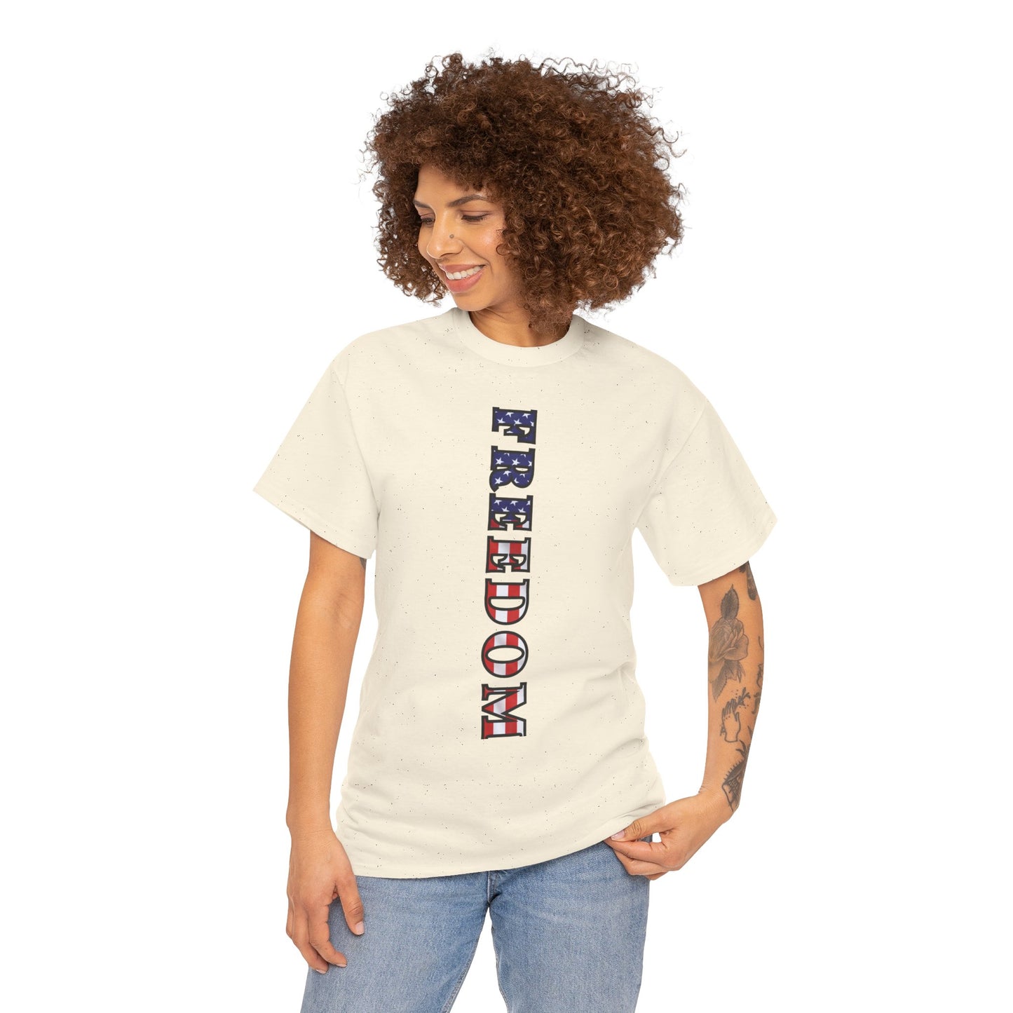 Freedom Patriotic T-Shirt - Red White Blue - American Flag Tee - Unisex S-5XL