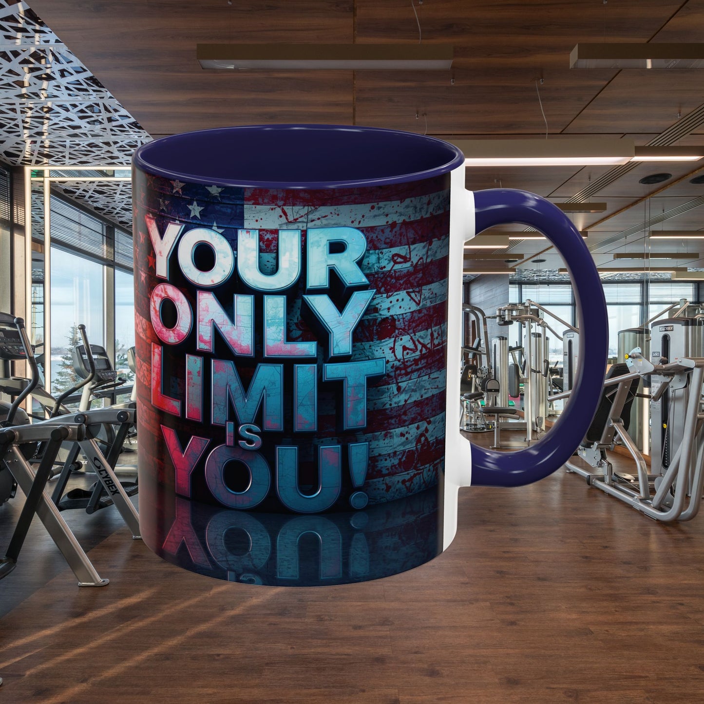 Motivational Accent Coffee Mug - Your Only Limit is You!  - Gift for Coffee Lovers -  Inspirational Decor - Office Mug -  Patriot Gift - Holiday Gift -