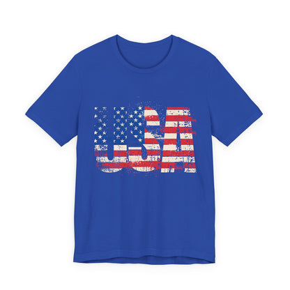USA - Red White Blue - American Flag - Classic Unisex Tee - Holiday Gift - Patriotic Pride