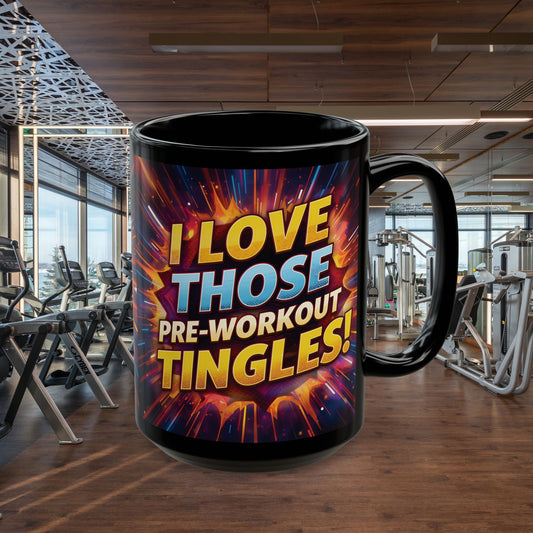 Motivational Workout Mug - Fitness Coffee Cup -  I Love Those Pre-Workout Tingles! Mug -  Gym Lover Gift -  Workout Motivation Mug -