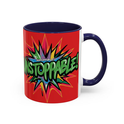 Unstoppable! Motivational Mug - Vibrant Red Design - 11oz/15oz