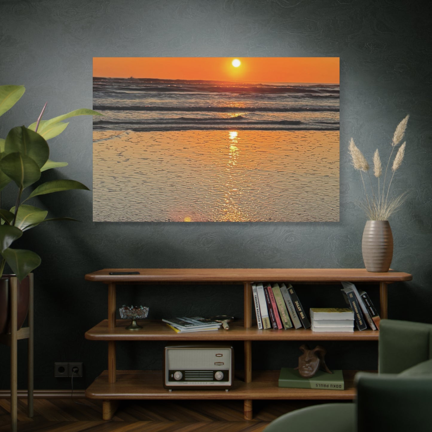Stunning Sunset Beach Canvas Print, Ocean Decor, Wall Art, Home Decor, Coastal Artwork for Living Room