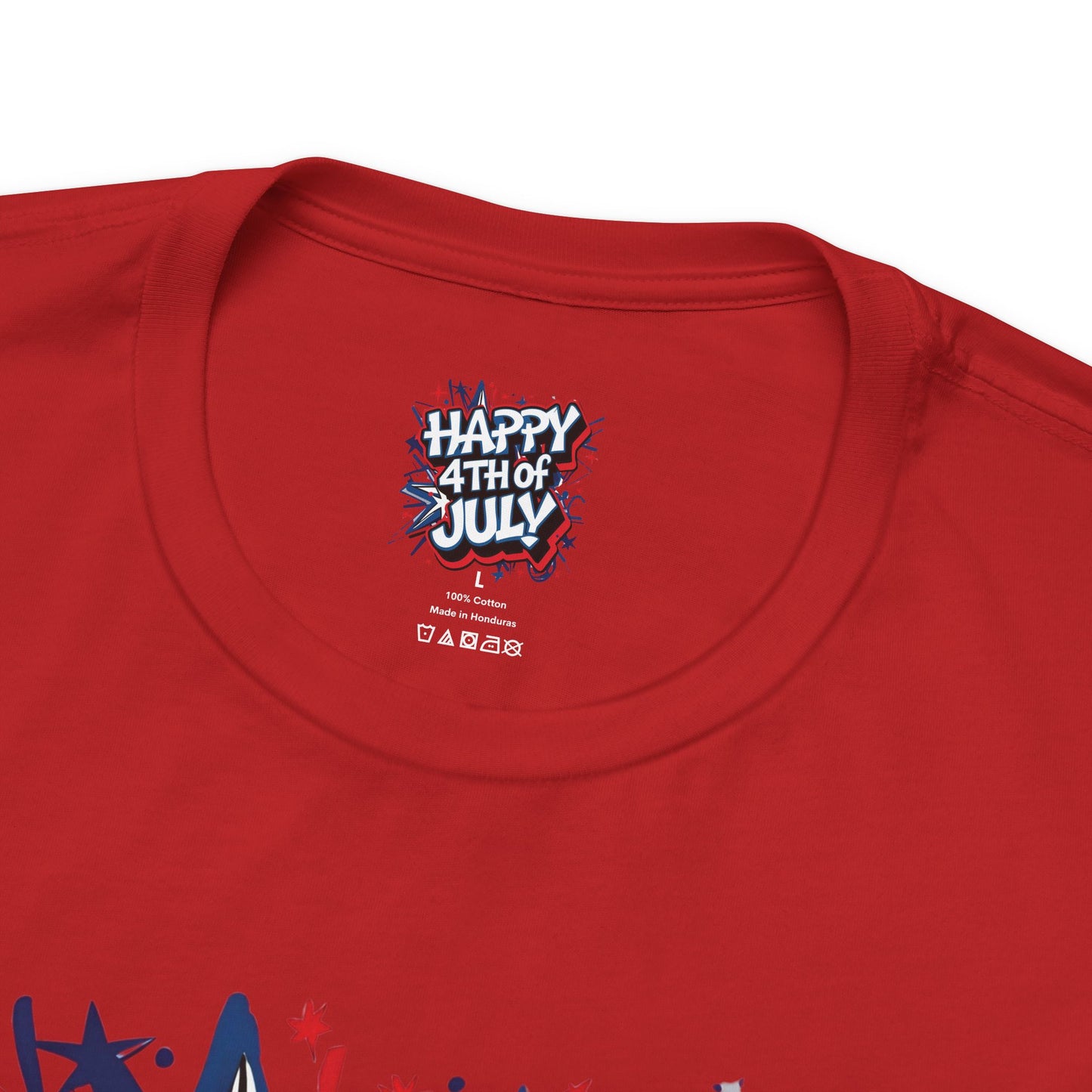 Happy 4th Of July Unisex Jersey Short Sleeve Tee, Independence Day T-Shirt, Patriotic Shirt, Red White Blue Tee, USA Celebration Top