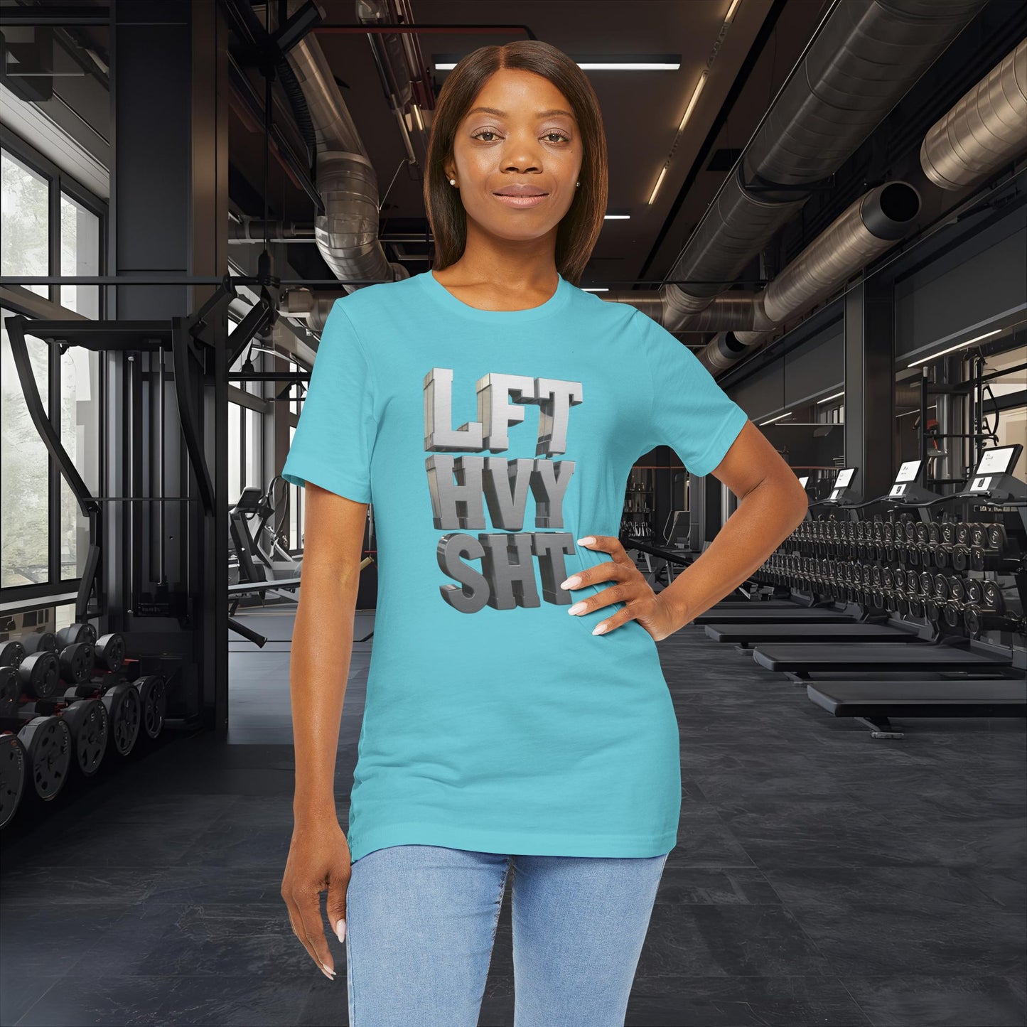 Lift Heavy Shit - LFT HVY SHT - 3D Gym T-Shirt - Bold Weightlifting Tee