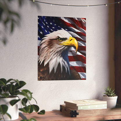 💥 Patriotic 💥 Bald Eagle 💥 Red White & Blue 💥 Wall Art 💥 Matte  💥 Vertical Poster 💥