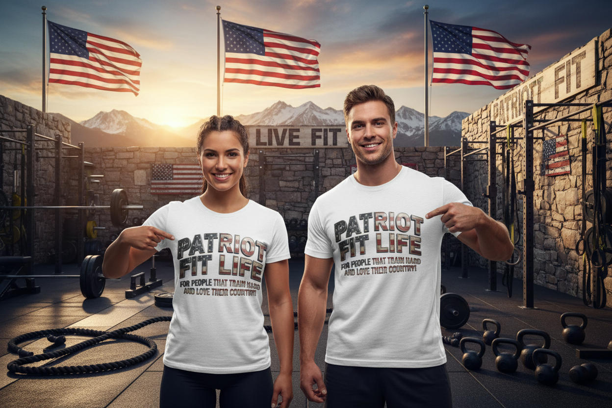Patriot Fit Life Tee — American Flag Fitness Workout T-Shirt