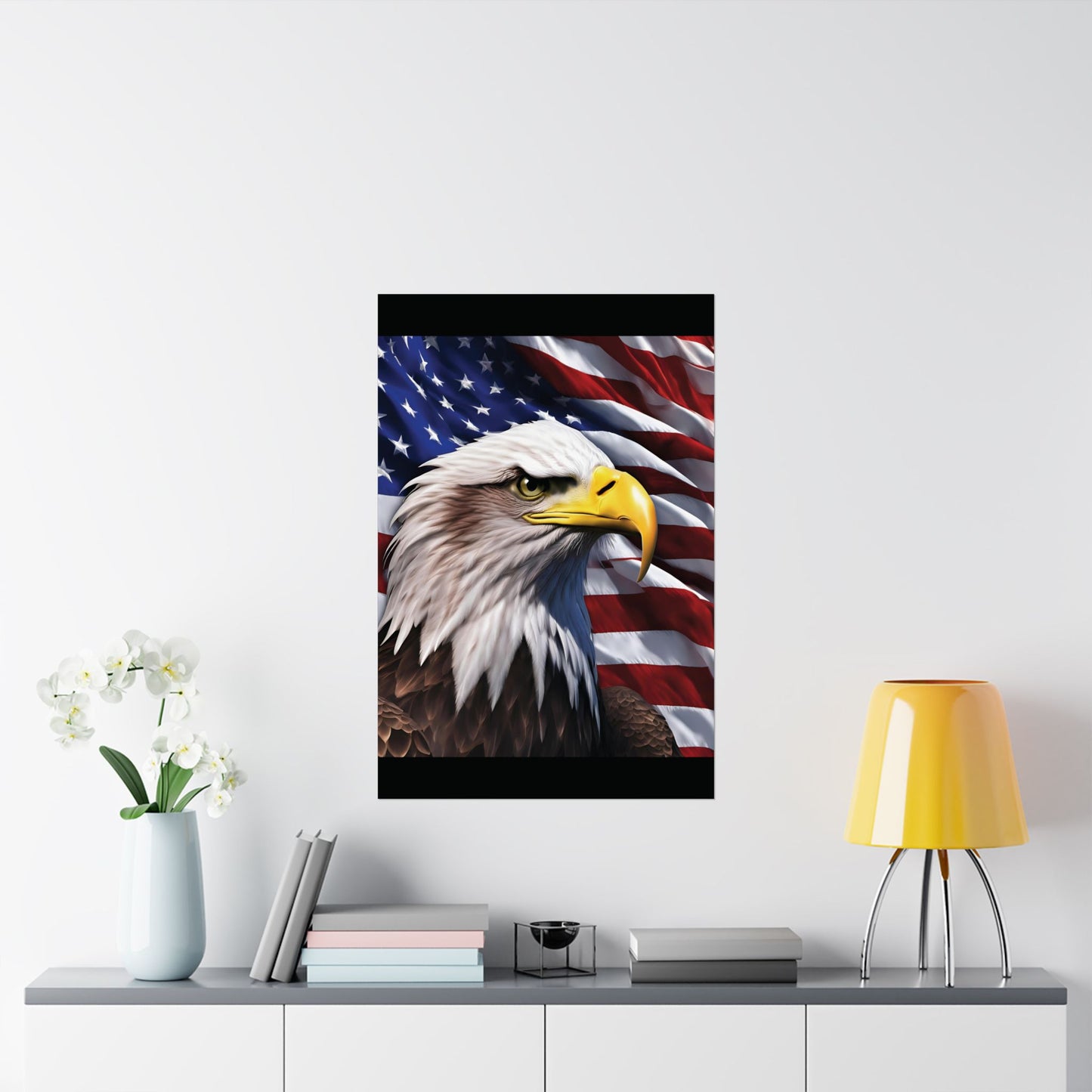 💥 Patriotic 💥 Bald Eagle 💥 Red White & Blue 💥 Wall Art 💥 Matte  💥 Vertical Poster 💥