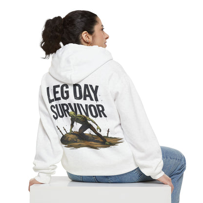Leg Day Survivor! - Funny Gym Hoodie - Unisex Fitness Sweatshirt - Workout Apparel - S-5XL