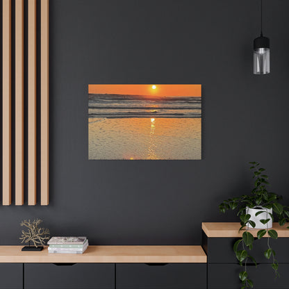 Stunning Sunset Beach Canvas Print, Ocean Decor, Wall Art, Home Decor, Coastal Artwork for Living Room