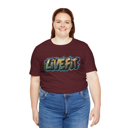 LIVE FIT Graphic Fitness Tee - Motivational Workout Apparel