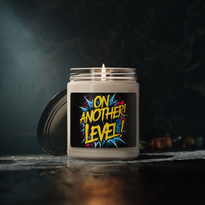 On Another Level! Scented Soy Candle - 9oz - Motivational Fitness Gift - Eco-Friendly Home Decor - 10 Scent Options
