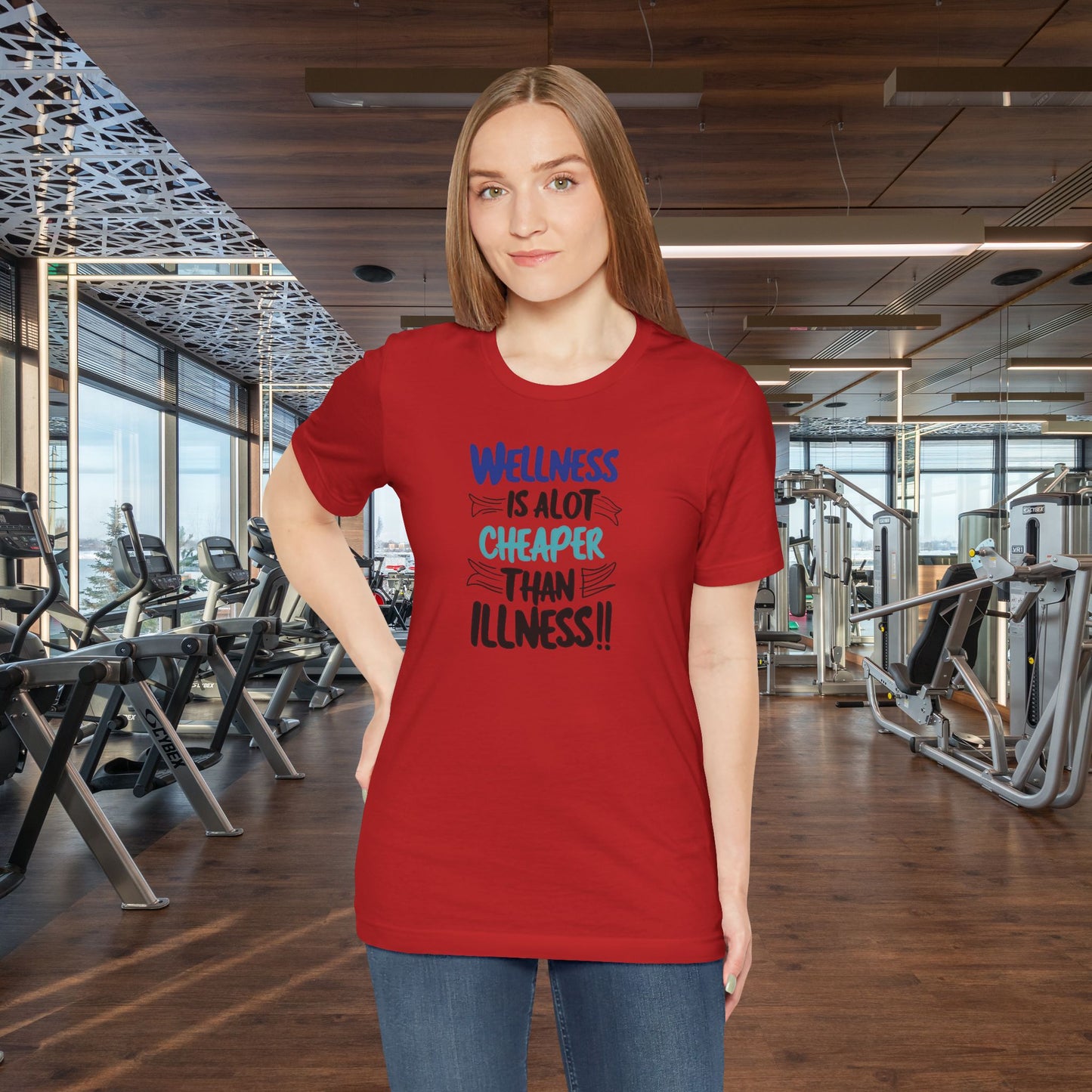 Wellness Awareness Unisex Tee - Wellness Is Alot Cheaper Than Illness!! - Design - S - 3XL - Motivational Health T-Shirt for Self-Care Enthusiasts - Gift for Wellness Events - Positive Vibe Shirt -  [...]