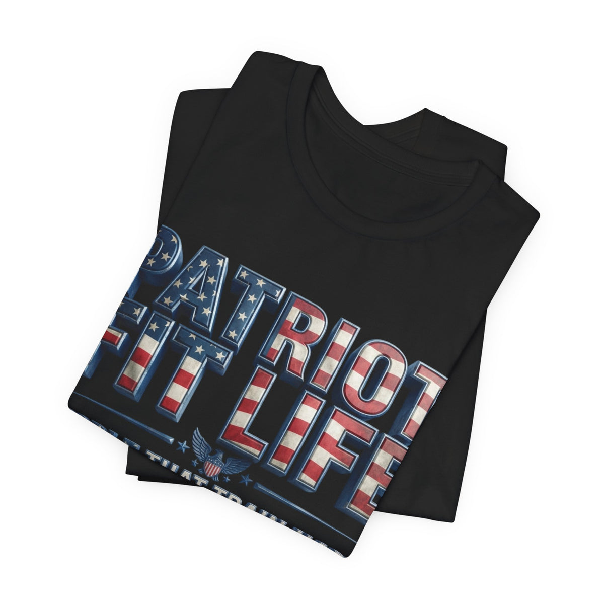 Patriot Fit Life T-Shirt — 'People That Train Hard and Love Their Country' American Flag Fitness Tee