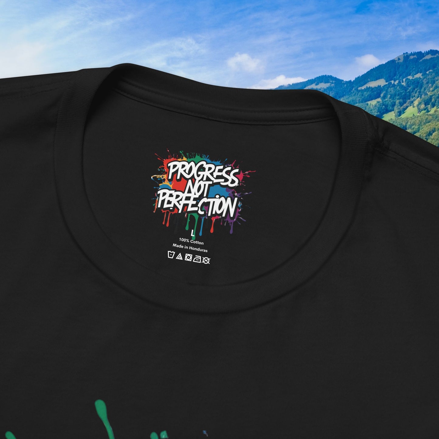 💥 Vibrant   💥   Eye-catching   💥   Motivational    💥 All  Over Print   💥 Unisex T-shirt  💥   Progress  Not  Perfection   💥  Art-Inspired   💥  Apparel  💥  Sizes  XS  x  4XL 💥