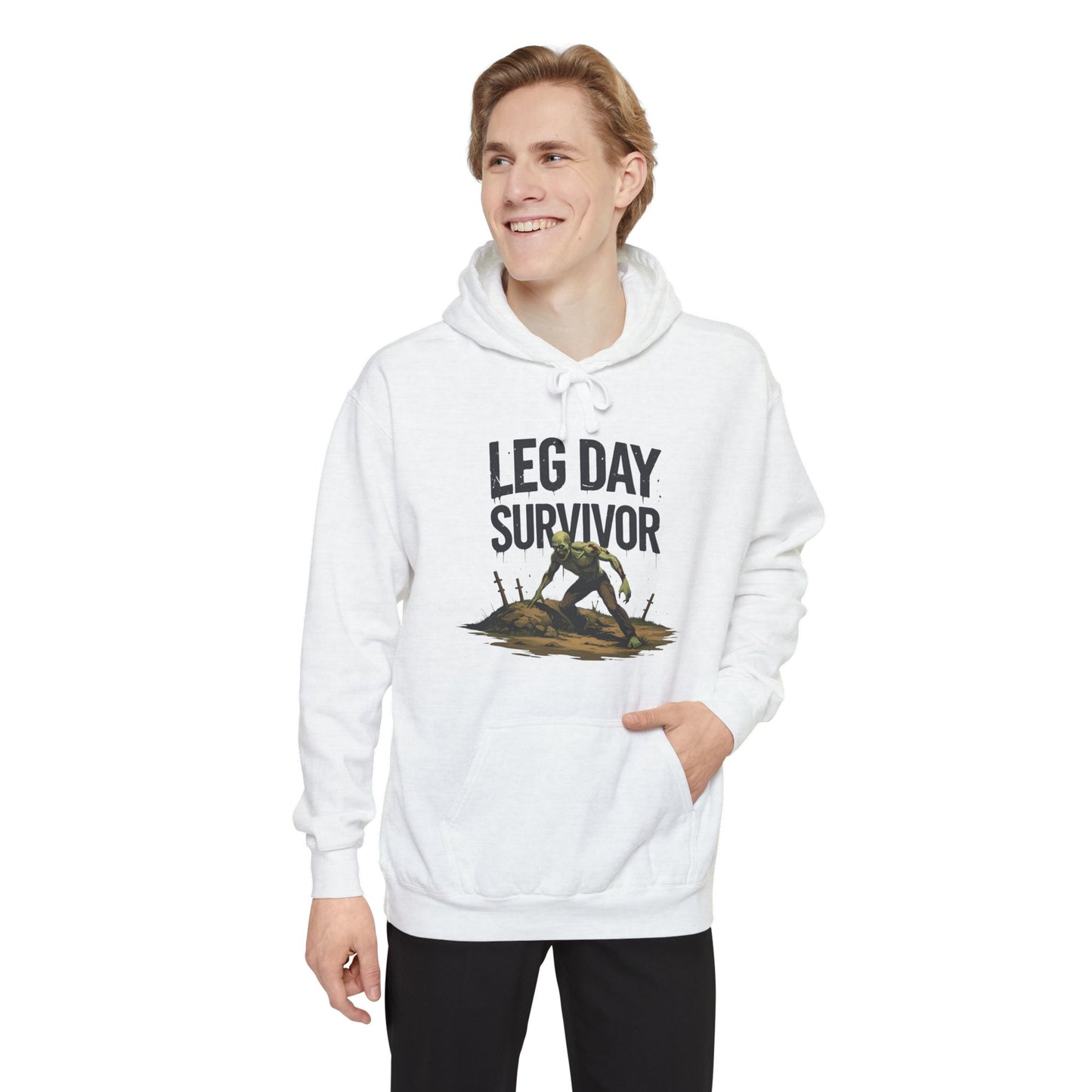 Leg Day Survivor! - Funny Gym Hoodie - Unisex Fitness Sweatshirt - Workout Apparel - S-5XL