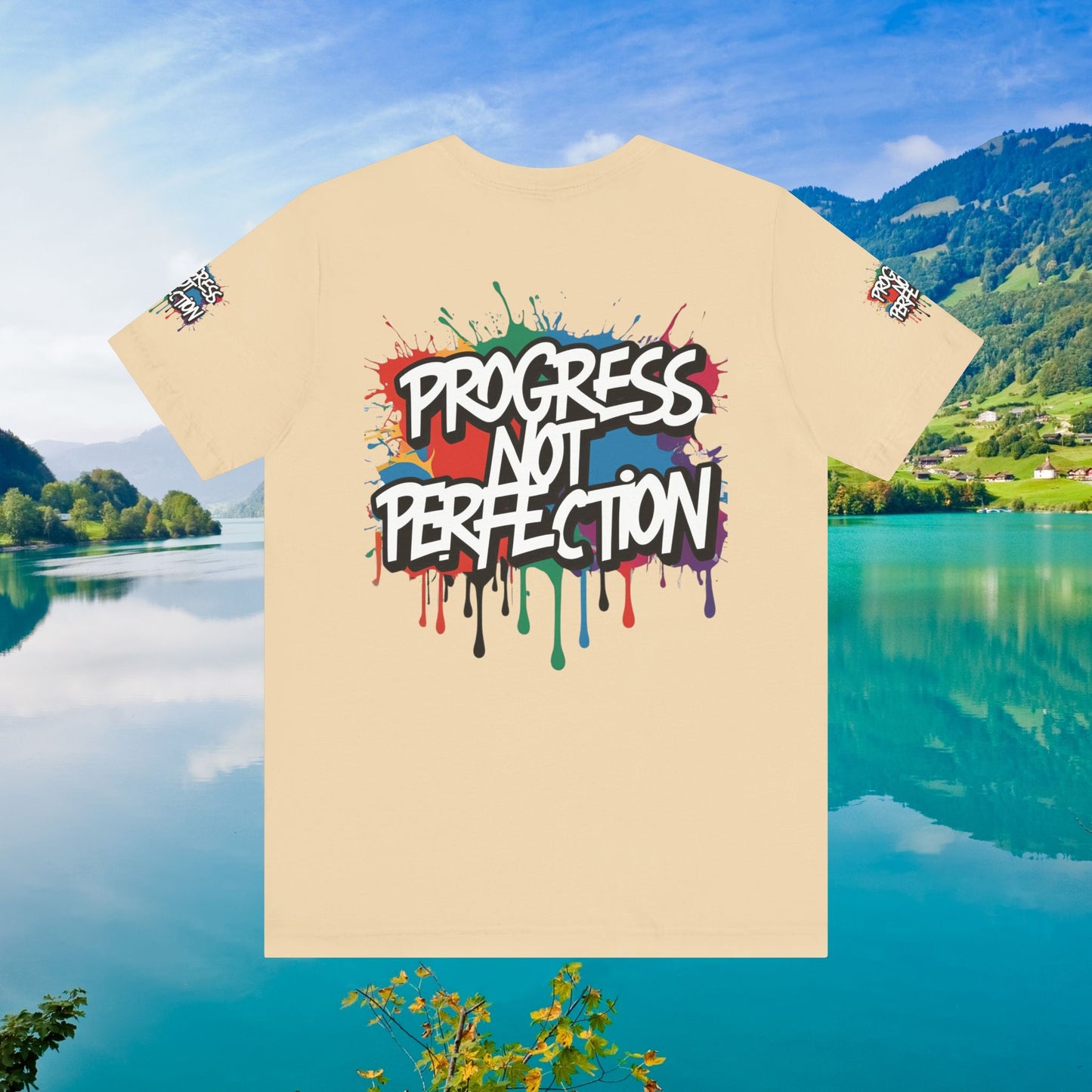 💥 Vibrant   💥   Eye-catching   💥   Motivational    💥 All  Over Print   💥 Unisex T-shirt  💥   Progress  Not  Perfection   💥  Art-Inspired   💥  Apparel  💥  Sizes  XS  x  4XL 💥