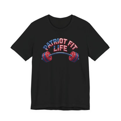 Patriot Fit Life T-Shirt — American Flag Barbell Fitness Tee