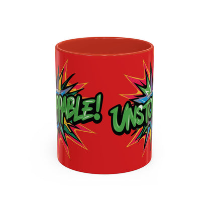 Unstoppable! Motivational Mug - Vibrant Red Design - 11oz/15oz