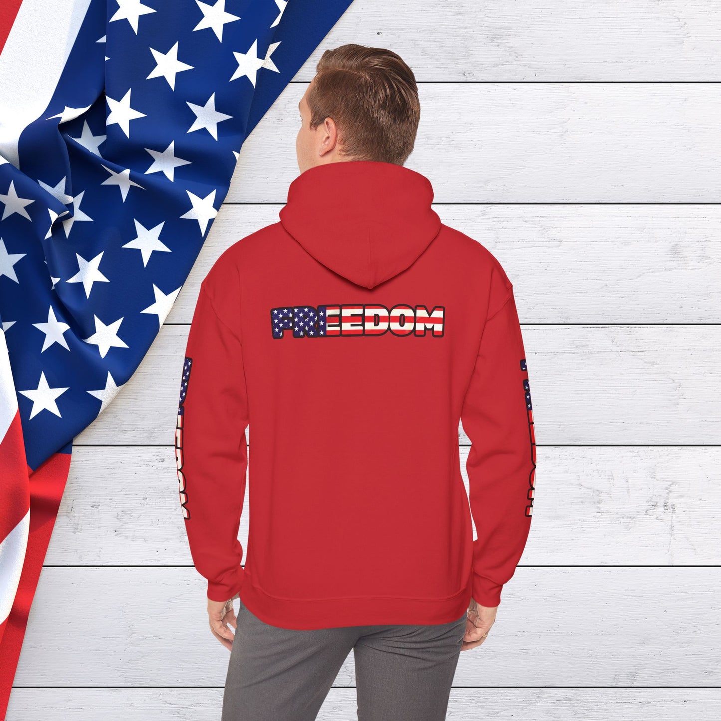 Patriotic Freedom Hoodie - Unisex American Flag Sweatshirt - Red White and Blue - Comfortable Pullover for Celebrations -  Perfect for Independence Day -  Gift [...]