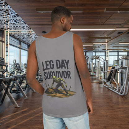 Leg Day Survivor Tank Top - Unisex Fitness Apparel, Gym Gear, Workout Clothing, Workout Gift, Funny Fitness Tee