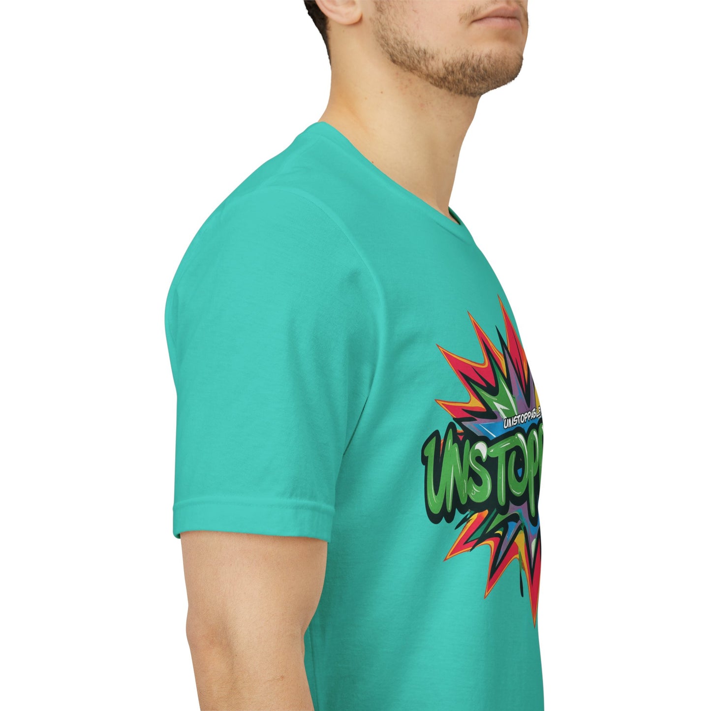 Unisex Jersey Tee - Unstoppable Graphic Design Shirt - Motivation and Fitness