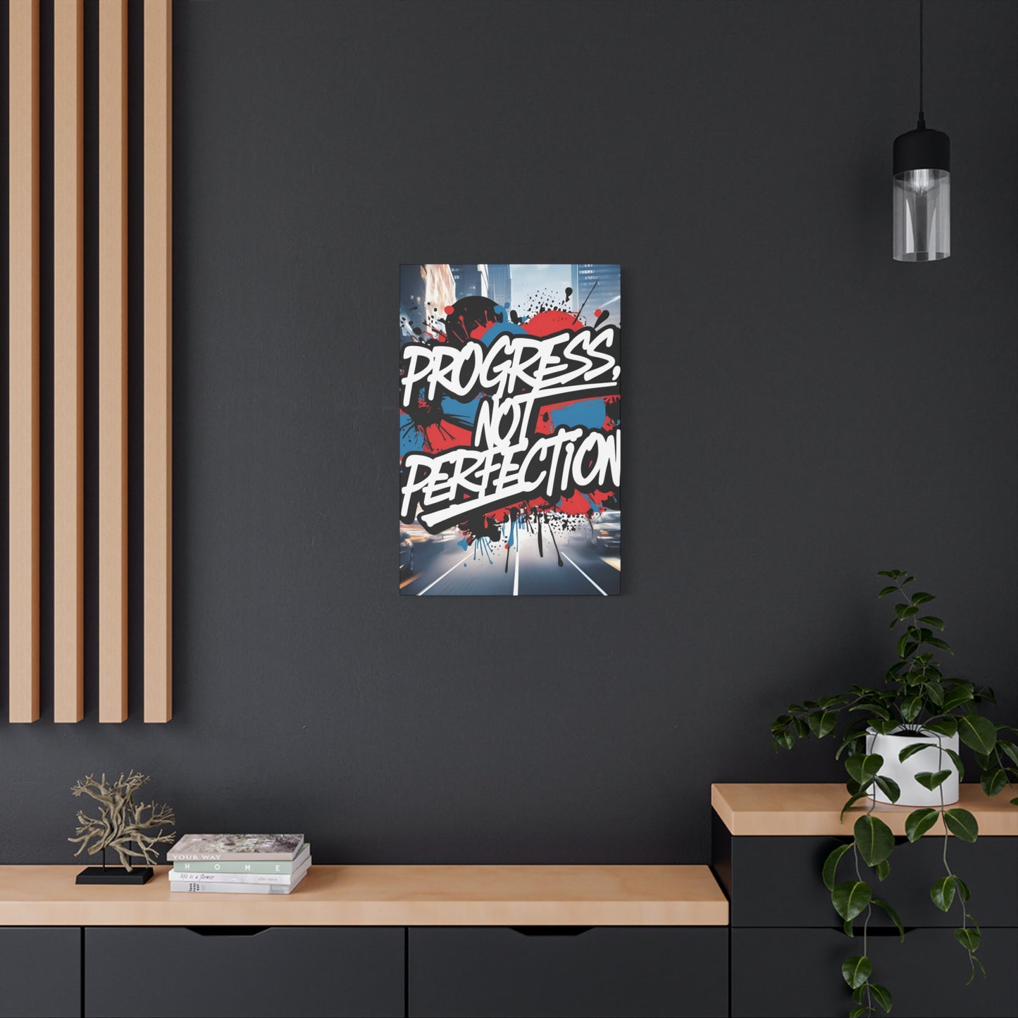 💥 Motivational 💥 Uplifting 💥 Canvas Art  💥 Progress Not Perfection Print  💥 Positive Vibe Décor  💥 Eco-Friendly  UL- Certified  Inks 💥 Gift  Giving 💥 Horizontal Is In A Different Listing 💥