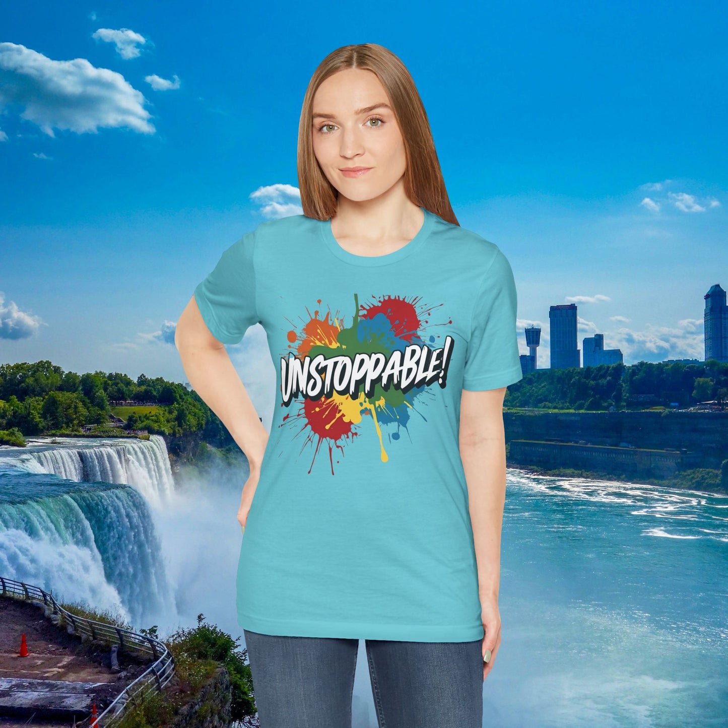 Unstoppable Design Tee - Vintage  Retro  Unisex  Tee - Classic  T-Shirt - Graphic Tee - Casual  Shirt - Short  Sleeve  Shirt