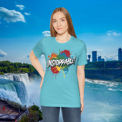 Unstoppable Design Tee - Vintage  Retro  Unisex  Tee - Classic  T-Shirt - Graphic Tee - Casual  Shirt - Short  Sleeve  Shirt