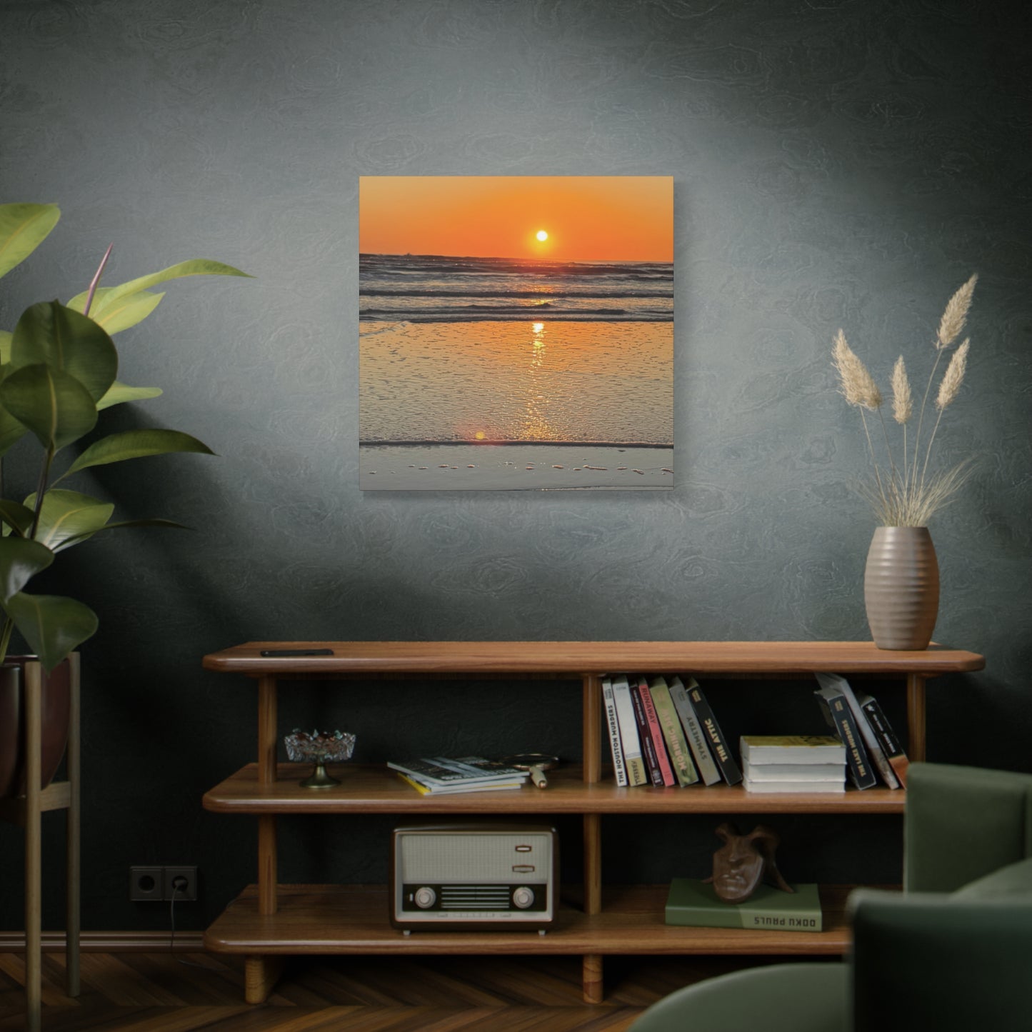 Stunning Sunset Beach Canvas Print, Ocean Decor, Wall Art, Home Decor, Coastal Artwork for Living Room