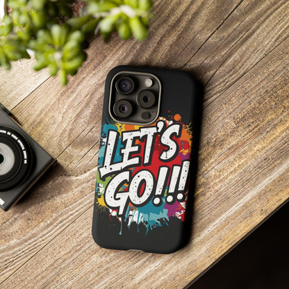 💥Phone Case 💥 Colorful 💥 Let's Go! 💥  Tough Phone Case 💥  Vibrant Design 💥 iPhones  15 & 16 💥  Birthday Gift 💥