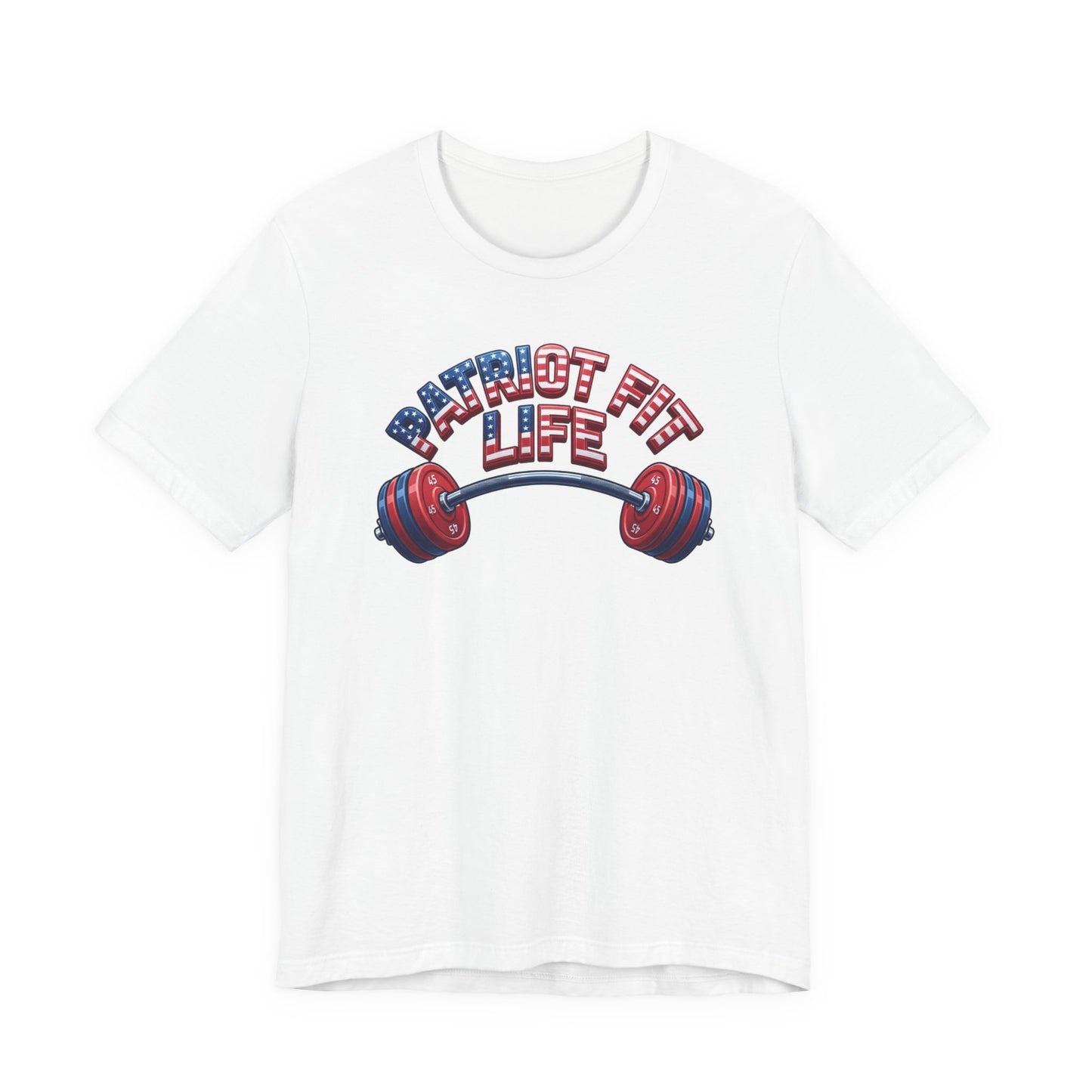 Patriot Fit Life T-Shirt — American Flag Barbell Fitness Tee