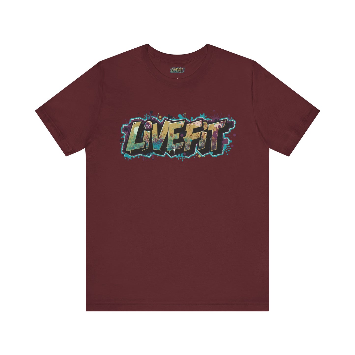 LIVE FIT Graphic Fitness Tee - Motivational Workout Apparel
