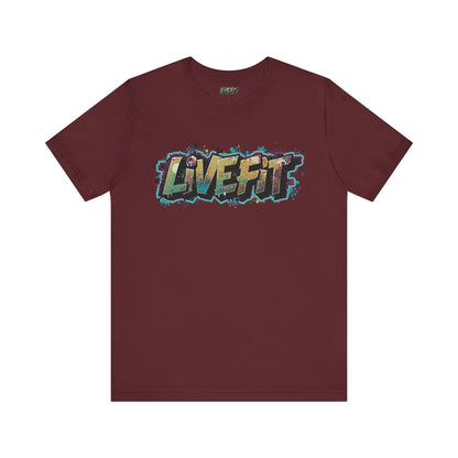 LIVE FIT Graphic Fitness Tee - Motivational Workout Apparel