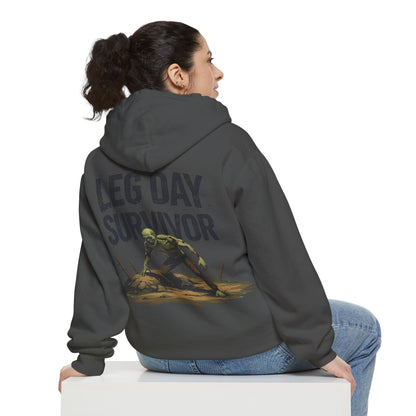 Leg Day Survivor! - Funny Gym Hoodie - Unisex Fitness Sweatshirt - Workout Apparel - S-5XL
