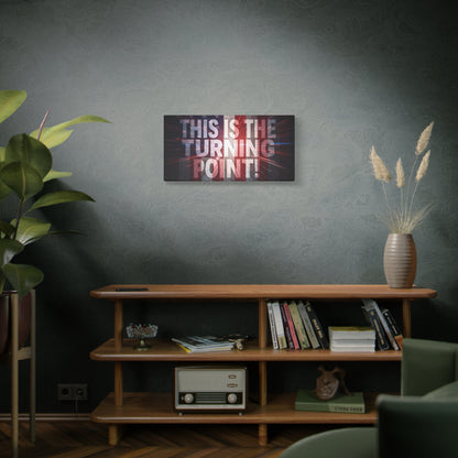 Charlie Kirk - This Is The Turning Point! - Red White Blue - Stunning American Flag Backdrop Design - Patriotic - Motivational Wall Art - Canvas - Multiple Sizes