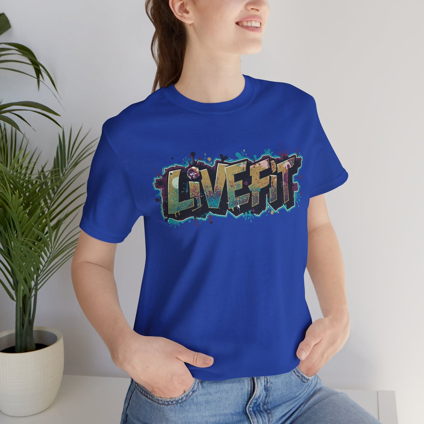 LIVE FIT Graphic Fitness Tee - Motivational Workout Apparel