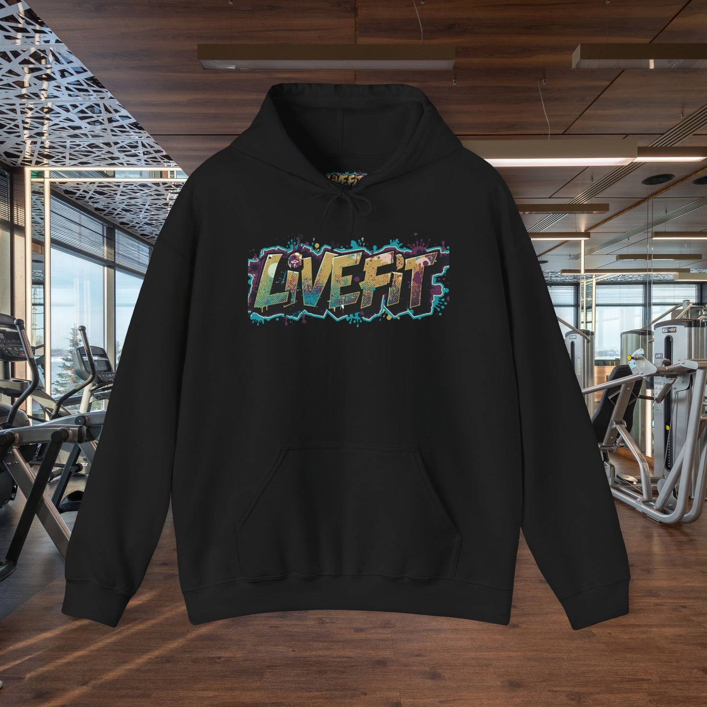 Live Fit Hoodie - Unisex Heavy Blend Sweatshirt - Fitness Enthusiasts -  Gym Wear - Workout Apparel -  Active Lifestyle -  Gift for Him/Her -