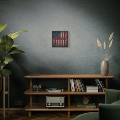 Blessed Patriotic Canvas Wall Art, Americana Decor, Home Wall Decoration, Rustic Flag Artwork, US Flag Decor