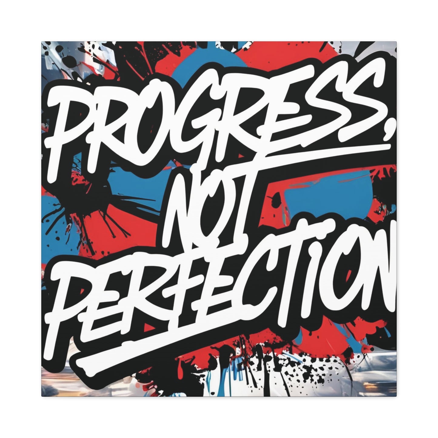💥 Motivational 💥 Uplifting 💥 Canvas Art  💥 Progress Not Perfection Print  💥 Positive Vibe Décor  💥 Eco-Friendly  UL- Certified  Inks 💥 Gift  Giving 💥 Horizontal Is In A Different Listing 💥