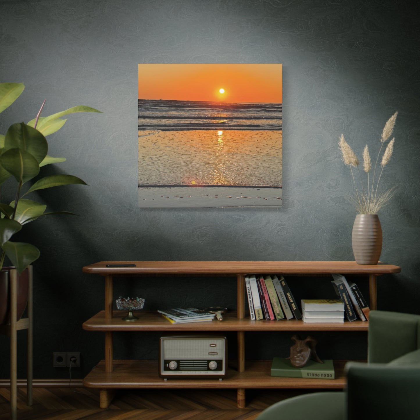 Stunning Sunset Beach Canvas Print, Ocean Decor, Wall Art, Home Decor, Coastal Artwork for Living Room
