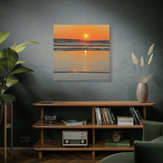 Stunning Sunset Beach Canvas Print, Ocean Decor, Wall Art, Home Decor, Coastal Artwork for Living Room