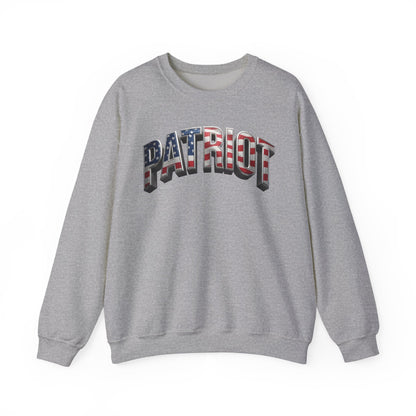 Patriot Crewneck Sweatshirt — American Flag Text Graphic