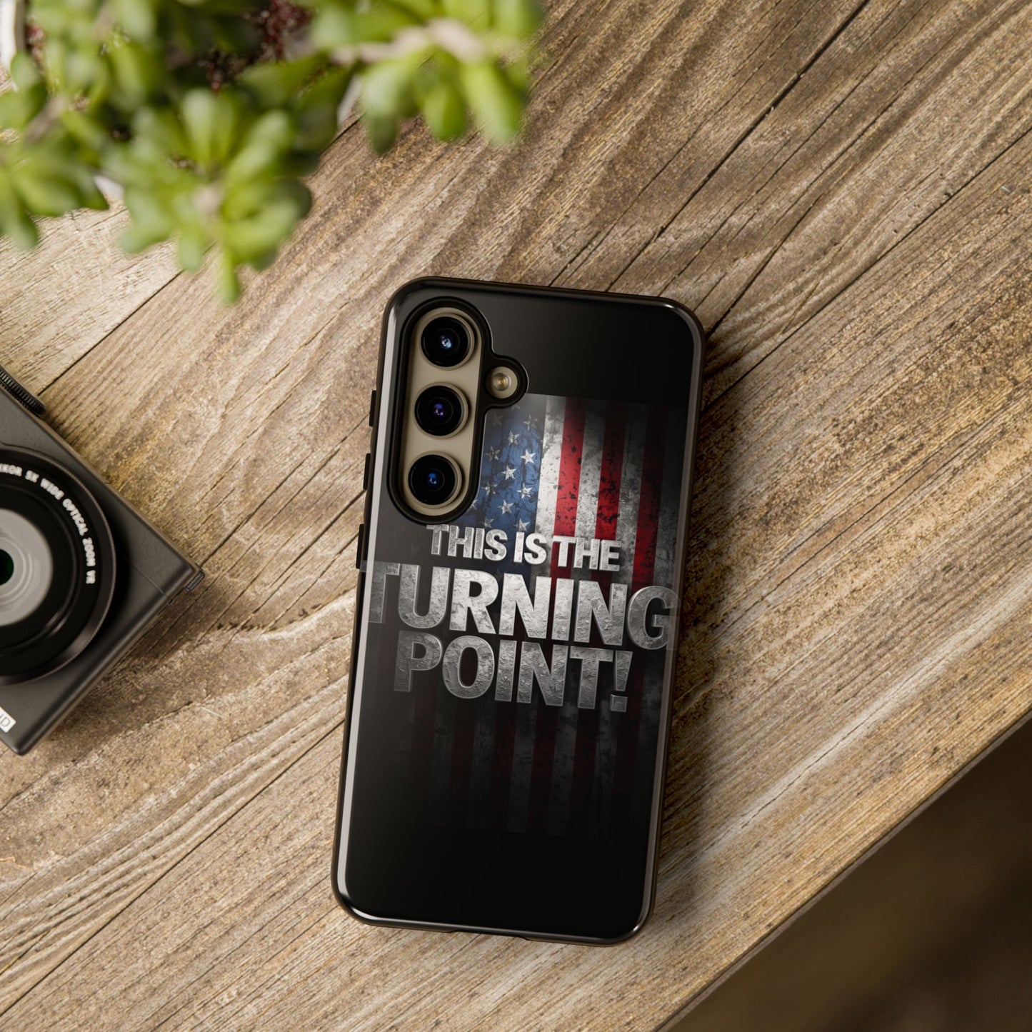 Stunning Patriotic Protective Cell Phone Case -  Charlie Kirk - This Is The Turning Point! - Red White Blue - Beautiful American Flag Backdrop Design - Perfect Gift for Everyday Use, Durable Cover, Stylish Protection