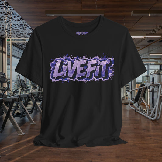 Live Fit Unisex Tee -  Fitness Shirt -  Motivational Graphic Tee -  Workout Apparel -  Casual Wear -  Gift for Gym Lovers -  Active Lifestyle -