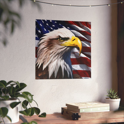 💥 Patriotic 💥 Bald Eagle 💥 Red White & Blue 💥 Wall Art 💥 Matte  💥 Vertical Poster 💥