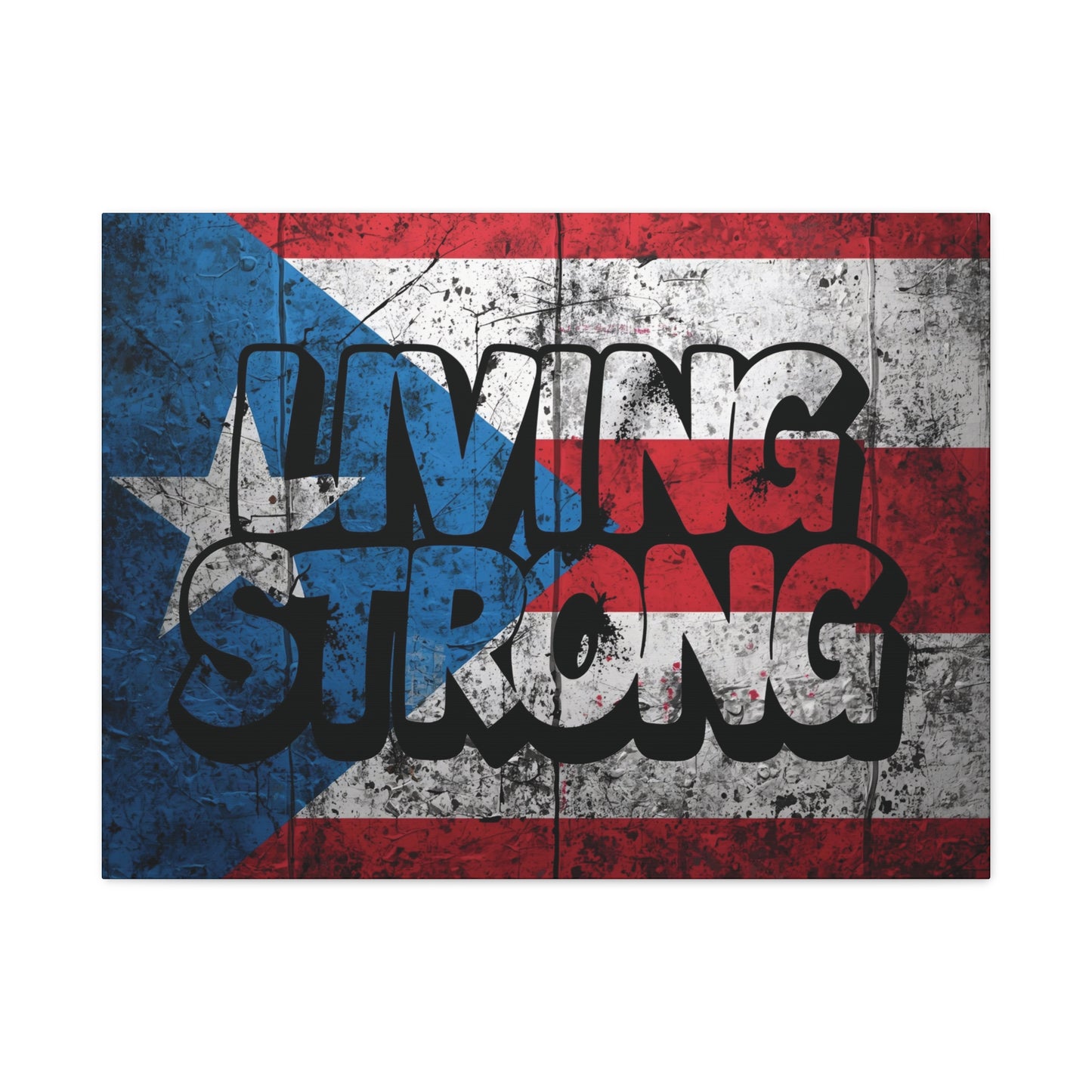 Gallery Wrapped - Puerto Rico Flag -  Matte Canvas Wall Art - Inspirational Decor - Home Wall Decor -