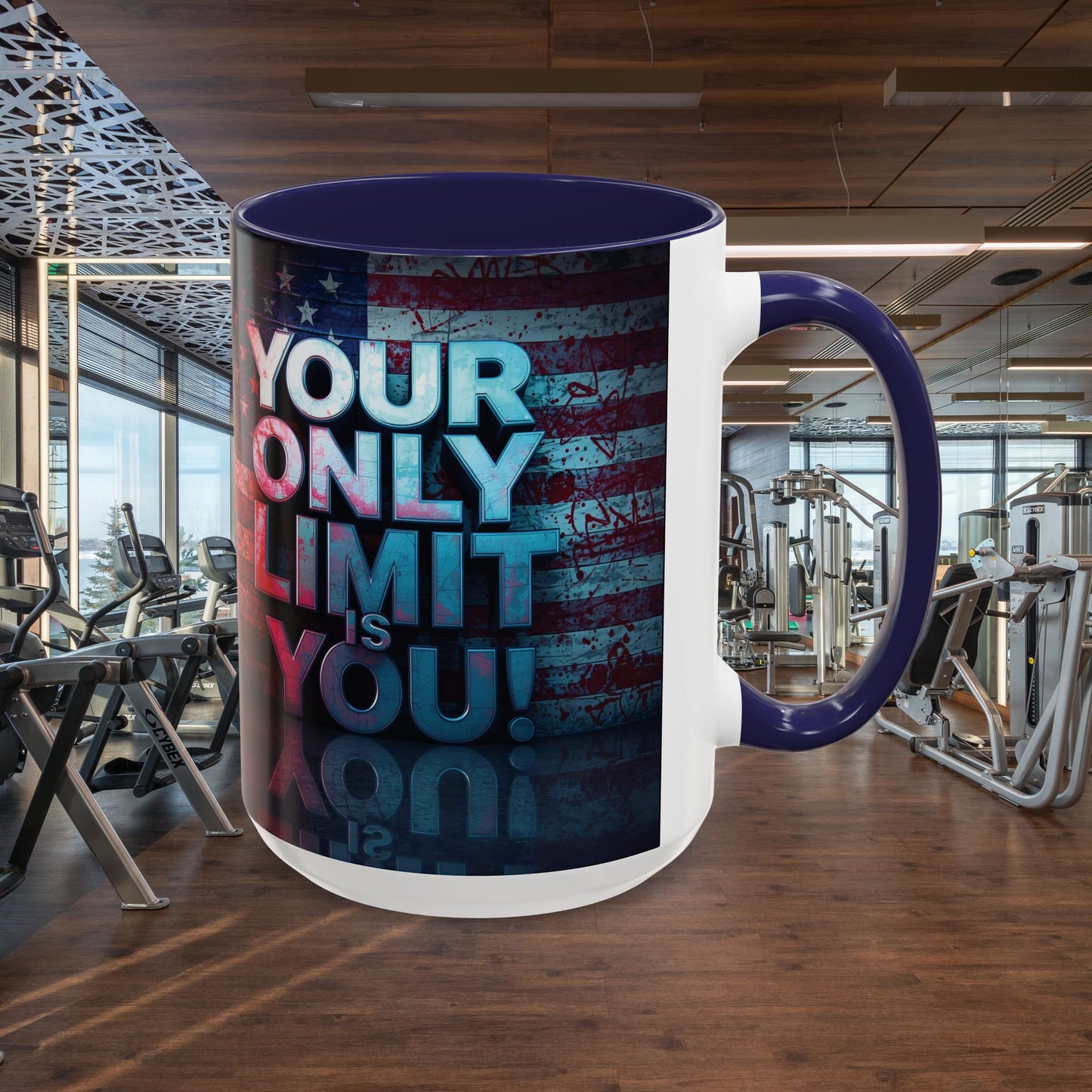 Motivational Accent Coffee Mug - Your Only Limit is You!  - Gift for Coffee Lovers -  Inspirational Decor - Office Mug -  Patriot Gift - Holiday Gift -