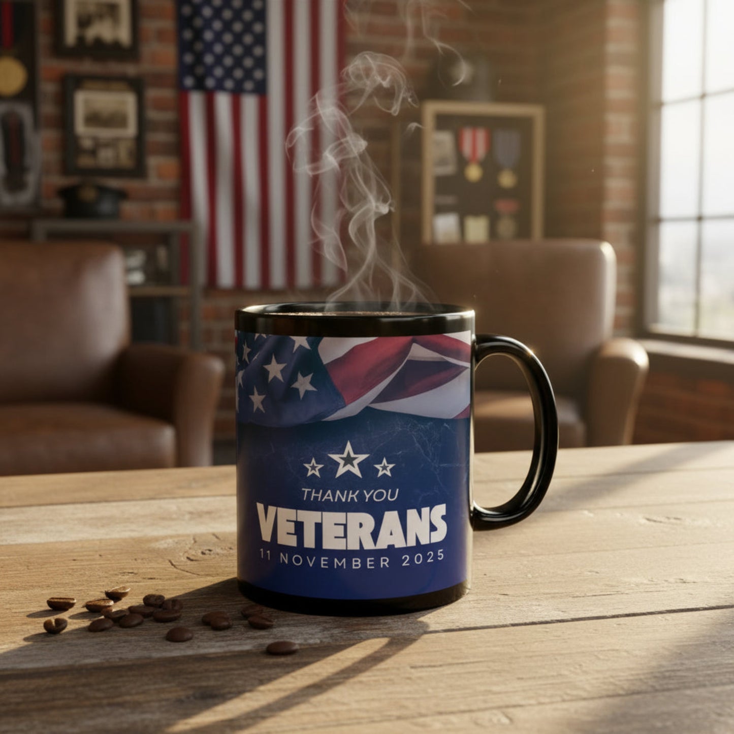 Veterans Day - Thank You Mug — American Flag Tribute (11oz/15oz)