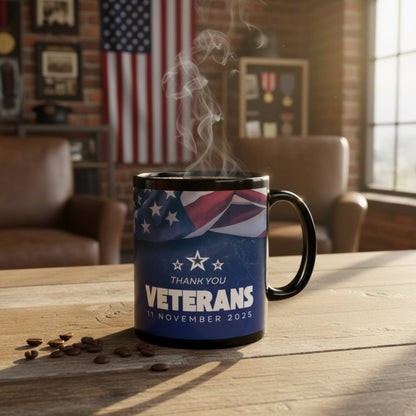 Veterans Day - Thank You Mug — American Flag Tribute (11oz/15oz)